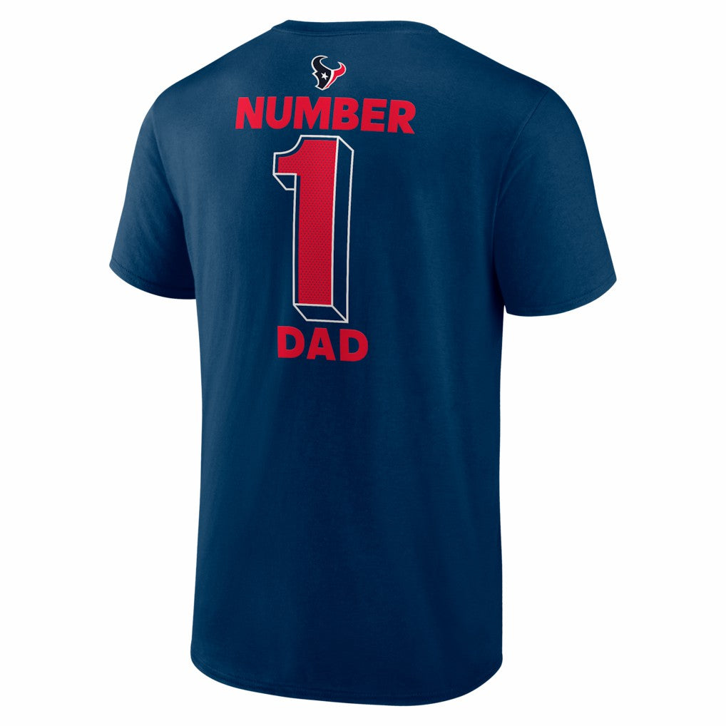 Houston Texans #1 Dad Jersey T-Shirt - Navy T-shirts