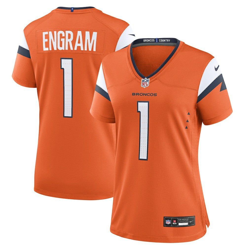 Evan Engram Denver Broncos Women's Team Game Jersey - Orange Jerseys