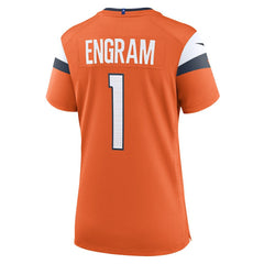 Evan Engram Denver Broncos Women's Team Game Jersey - Orange Jerseys