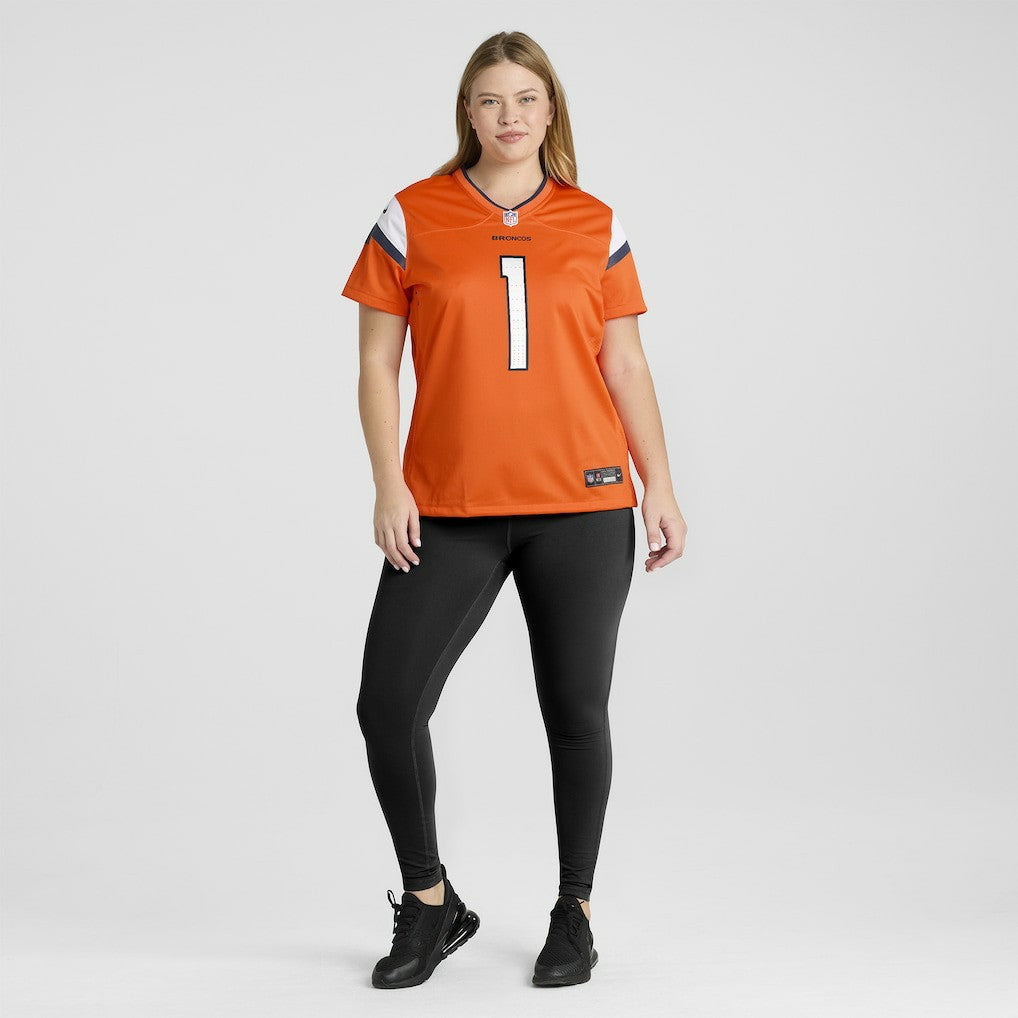 Evan Engram Denver Broncos Women's Team Game Jersey - Orange Jerseys