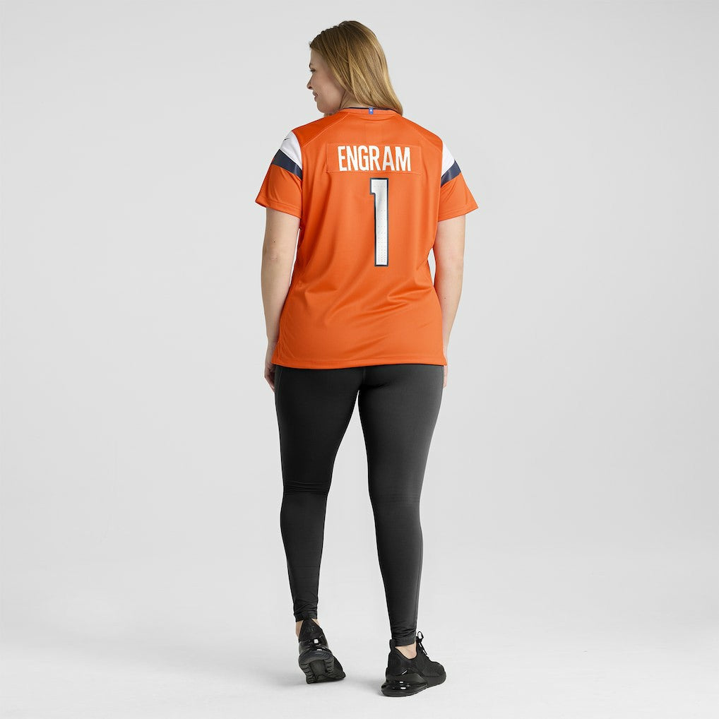 Evan Engram Denver Broncos Women's Team Game Jersey - Orange Jerseys