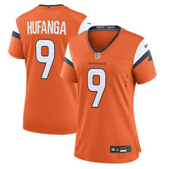 Talanoa Hufanga Denver Broncos Women's Team Game Jersey - Orange Jerseys
