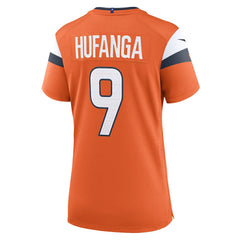 Talanoa Hufanga Denver Broncos Women's Team Game Jersey - Orange Jerseys