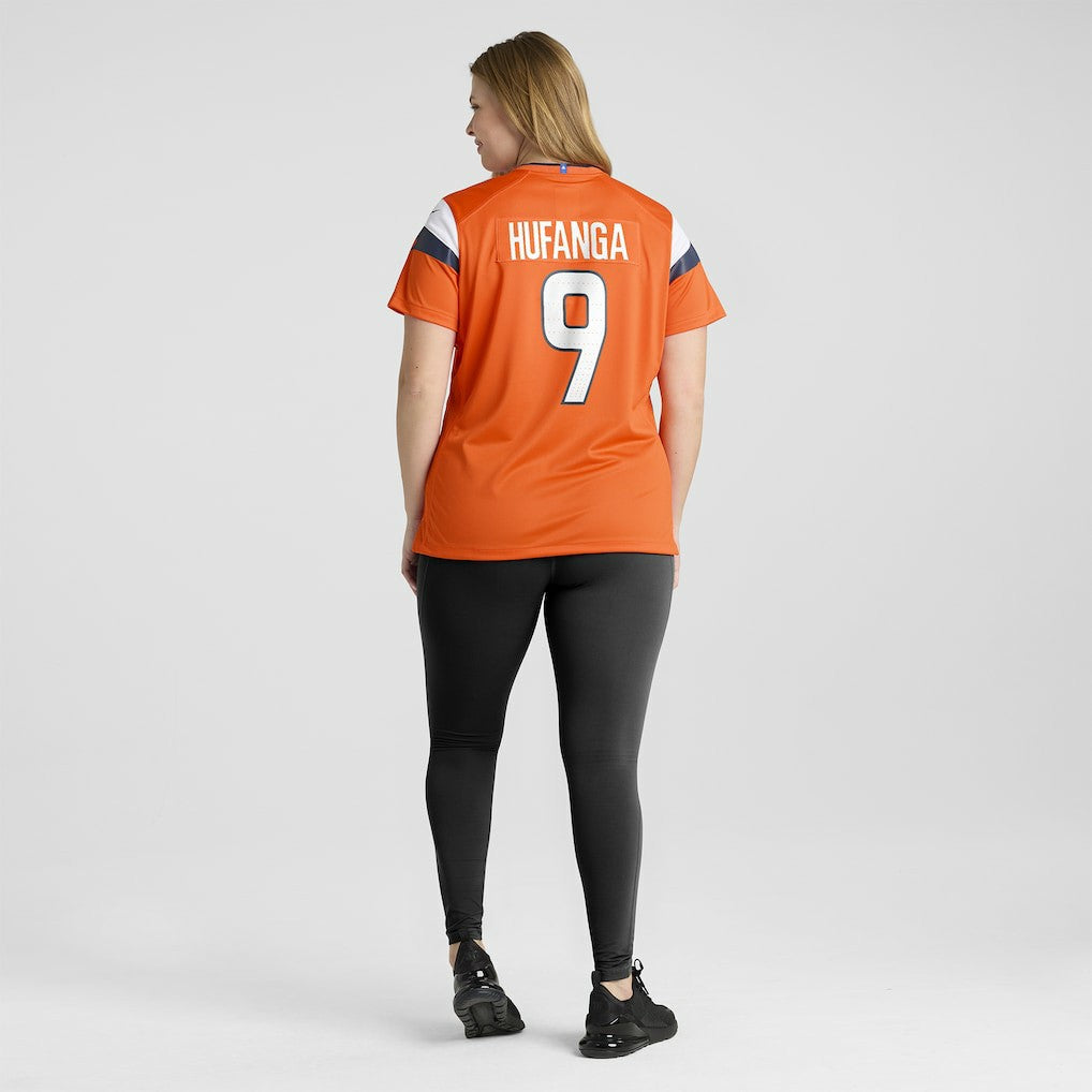 Talanoa Hufanga Denver Broncos Women's Team Game Jersey - Orange Jerseys