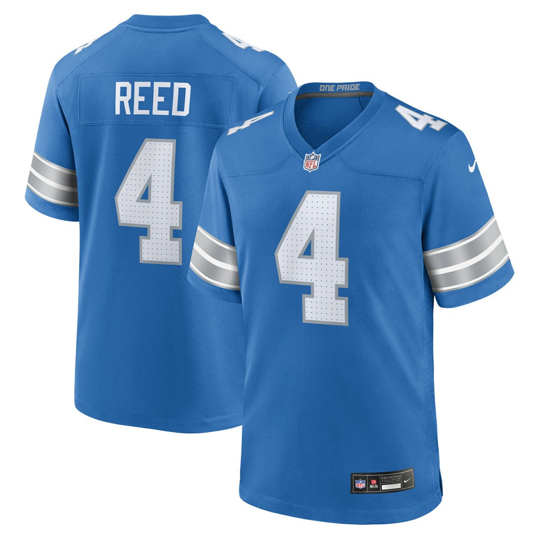 D.J. Reed Detroit Lions Team Game Jersey - Blue Jerseys