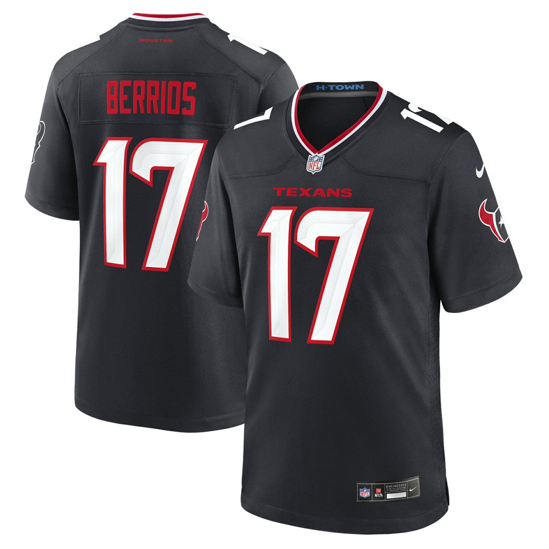 Braxton Berrios Houston Texans Team Game Jersey - Navy Jerseys