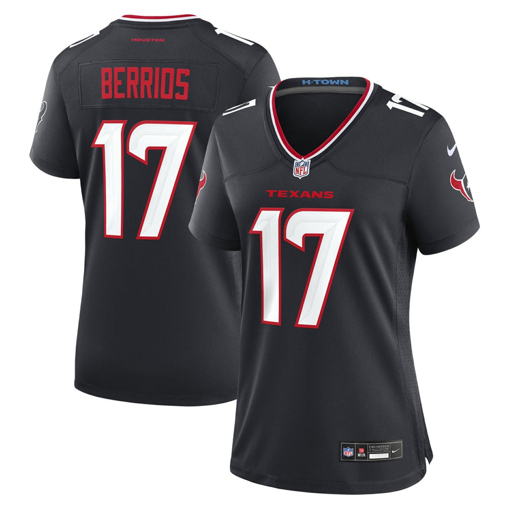 Braxton Berrios Houston Texans Women's Team Game Jersey - Navy Jerseys