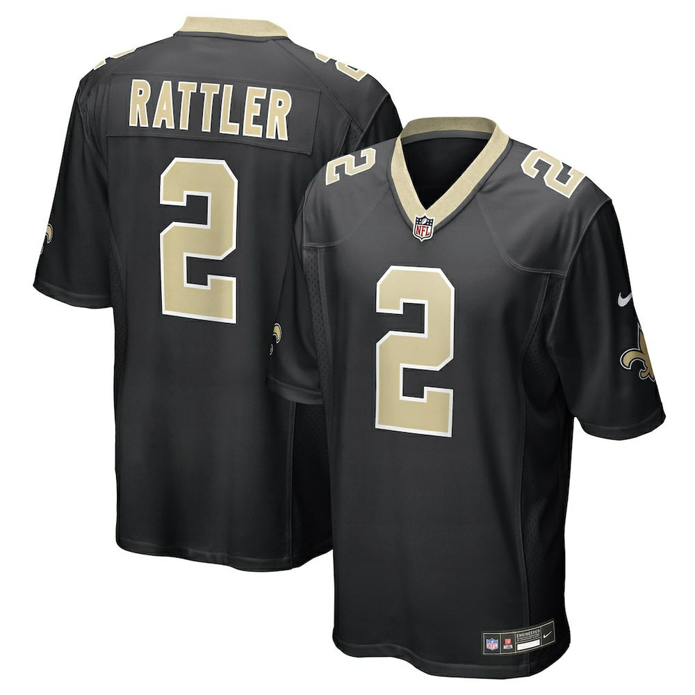 Spencer Rattler New Orleans Saints Team Game Jersey - Black Jerseys
