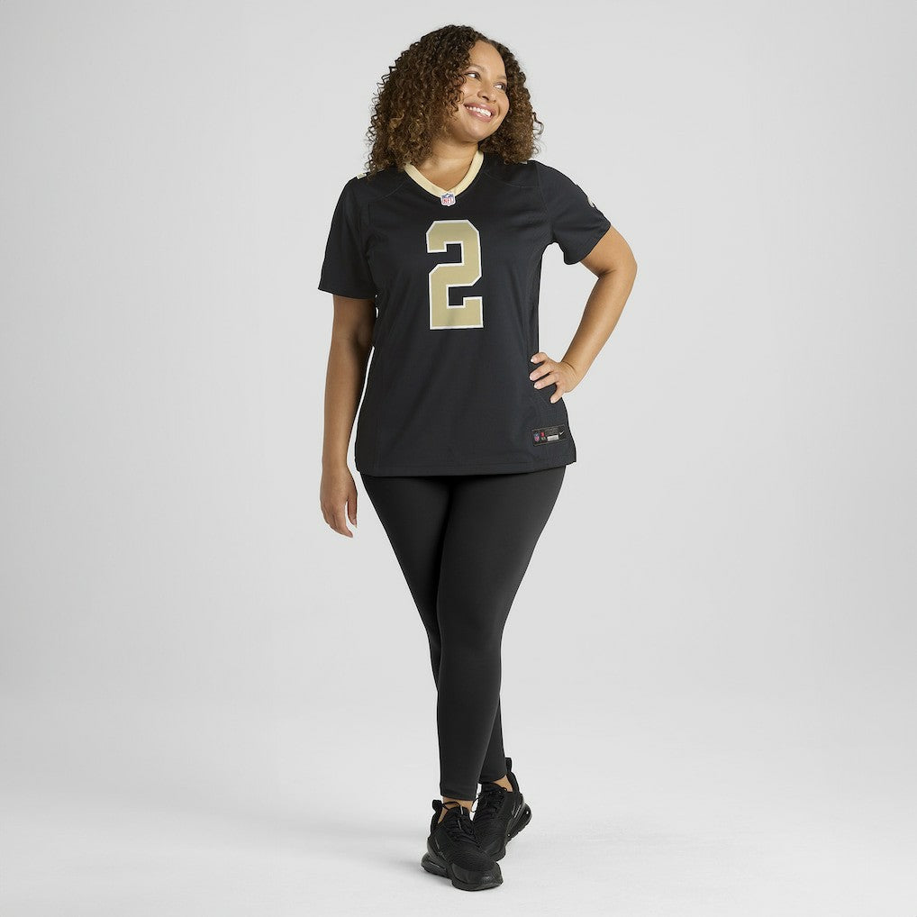 Spencer Rattler New Orleans Saints Women's Team Game Jersey - Black Jerseys