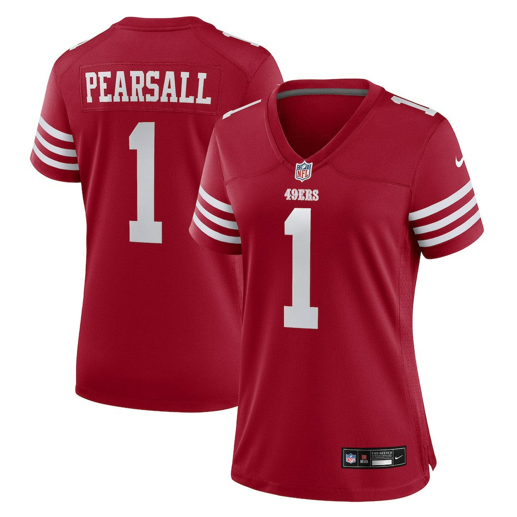 Ricky Pearsall San Francisco 49ers Women's Team Game Jersey - Scarlet Jerseys