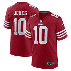 Mac Jones San Francisco 49ers Team Game Jersey - Scarlet Jerseys