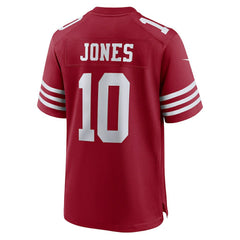 Mac Jones San Francisco 49ers Team Game Jersey - Scarlet Jerseys