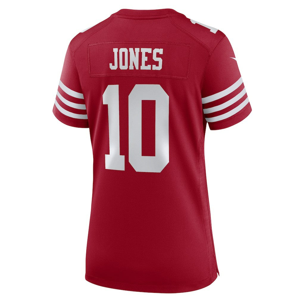 Mac Jones San Francisco 49ers Women's Team Game Jersey - Scarlet Jerseys