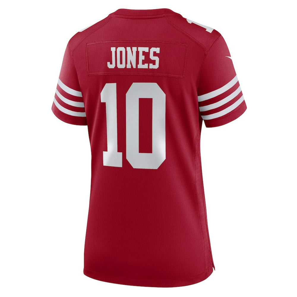 Mac Jones San Francisco 49ers Women's Team Game Jersey - Scarlet Jerseys