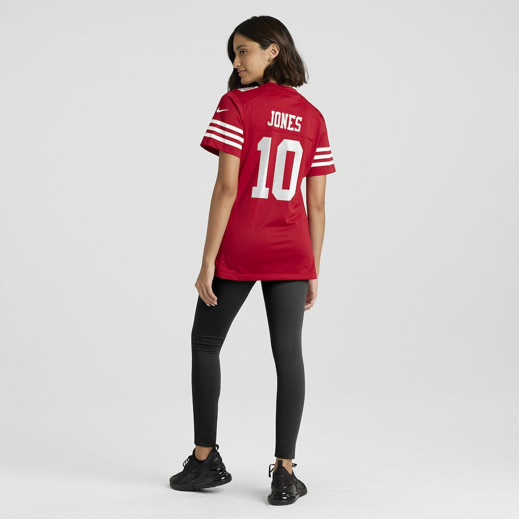 Mac Jones San Francisco 49ers Women's Team Game Jersey - Scarlet Jerseys