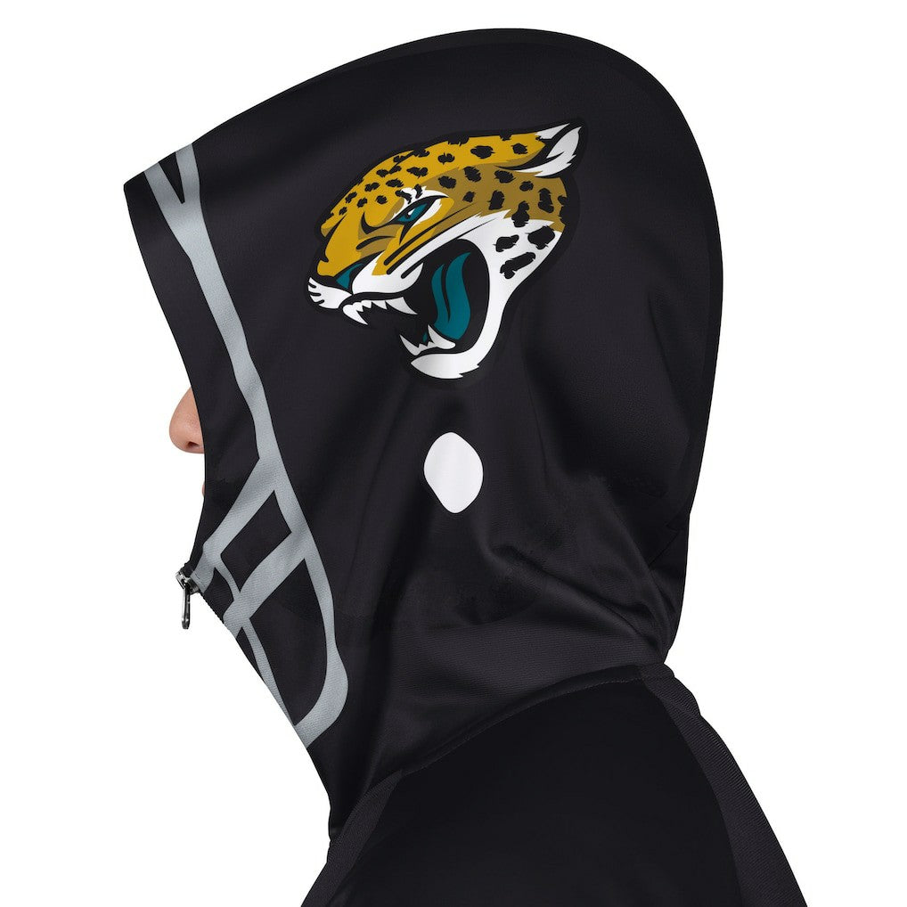Jacksonville Jaguars Pro Player Helmet Full-Zip Hooded Track Jacket - Black/Teal Jackets