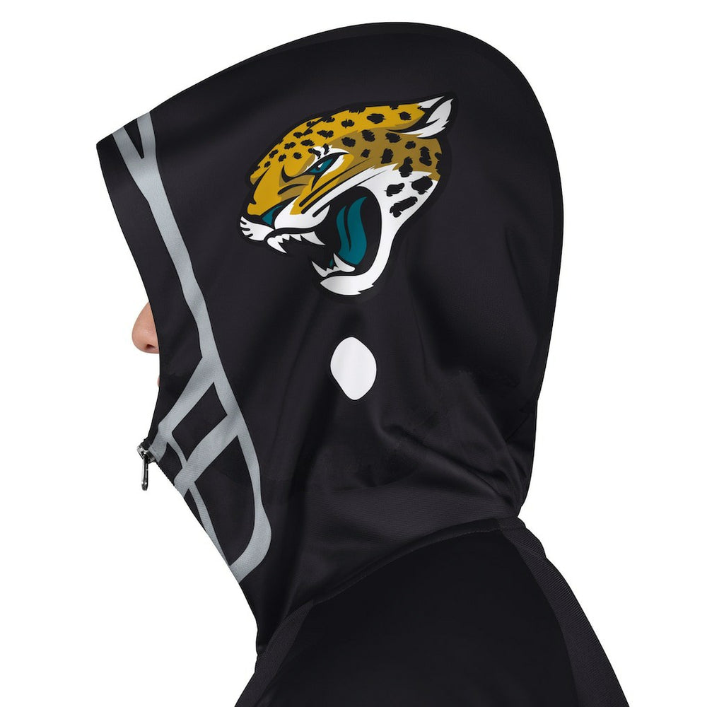 Jacksonville Jaguars Pro Player Helmet Full-Zip Hooded Track Jacket - Black/Teal Jackets