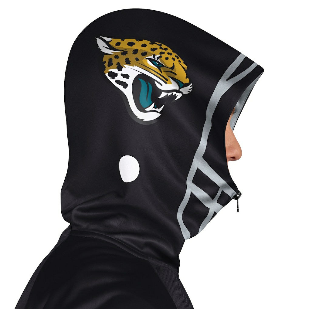Jacksonville Jaguars Pro Player Helmet Full-Zip Hooded Track Jacket - Black/Teal Jackets