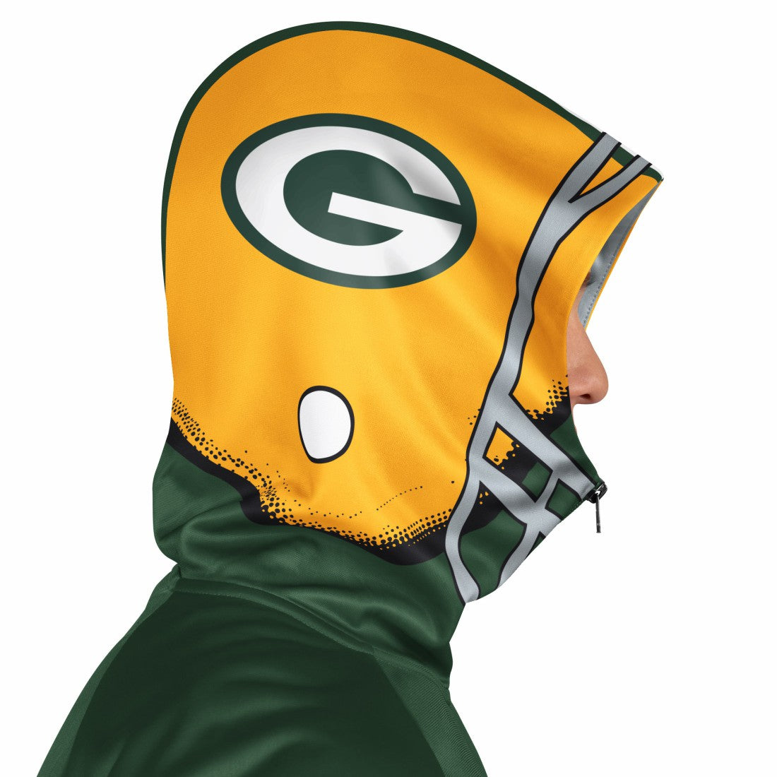 Green Bay Packers Pro Player Helmet Full-Zip Hooded Track Jacket - Green/Gold Jackets