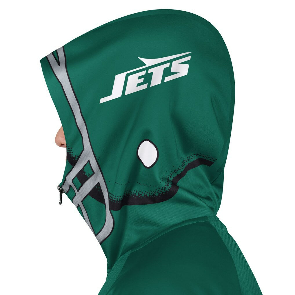 New York Jets Pro Player Helmet Full-Zip Hooded Track Jacket - Green/Black Jackets