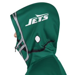 New York Jets Pro Player Helmet Full-Zip Hooded Track Jacket - Green/Black Jackets