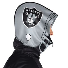 Las Vegas Raiders Pro Player Helmet Full-Zip Hooded Track Jacket - Black/Silver Jackets