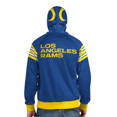 Los Angeles Rams Pro Player Helmet Full-Zip Hooded Track Jacket - Royal/Gold Jackets