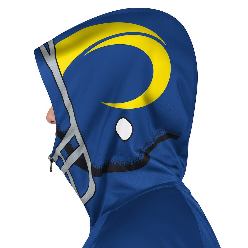 Los Angeles Rams Pro Player Helmet Full-Zip Hooded Track Jacket - Royal/Gold Jackets