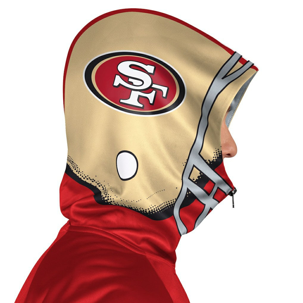 San Francisco 49ers Pro Player Helmet Full-Zip Hooded Track Jacket - Scarlet/Gold Jackets