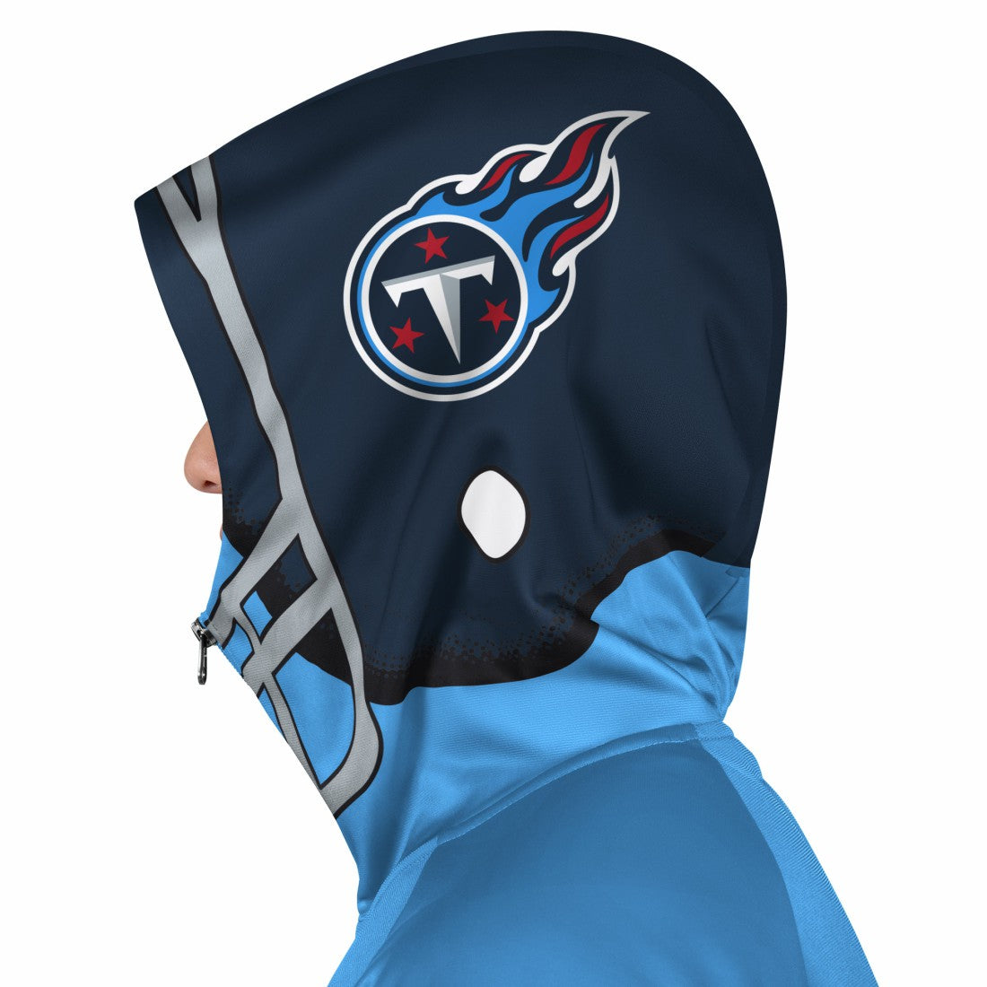Tennessee Titans Pro Player Helmet Full-Zip Hooded Track Jacket - Light Blue/Navy Jackets
