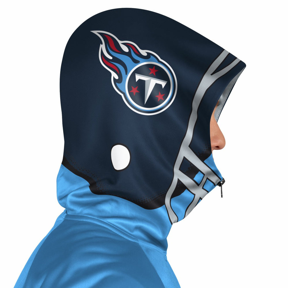 Tennessee Titans Pro Player Helmet Full-Zip Hooded Track Jacket - Light Blue/Navy Jackets