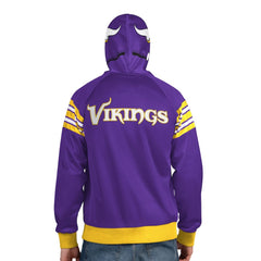 Minnesota Vikings Pro Player Helmet Full-Zip Hooded Track Jacket - Purple/Gold Jackets
