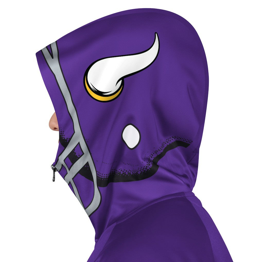 Minnesota Vikings Pro Player Helmet Full-Zip Hooded Track Jacket - Purple/Gold Jackets