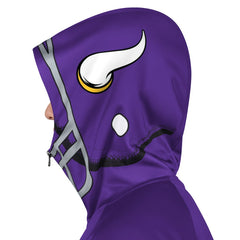 Minnesota Vikings Pro Player Helmet Full-Zip Hooded Track Jacket - Purple/Gold Jackets