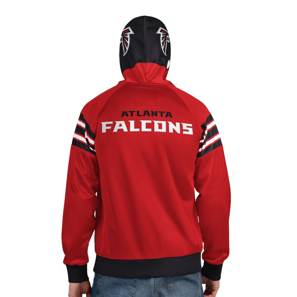 Atlanta Falcons Pro Player Helmet Full-Zip Hooded Track Jacket - Red/Black Jackets