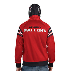 Atlanta Falcons Pro Player Helmet Full-Zip Hooded Track Jacket - Red/Black Jackets