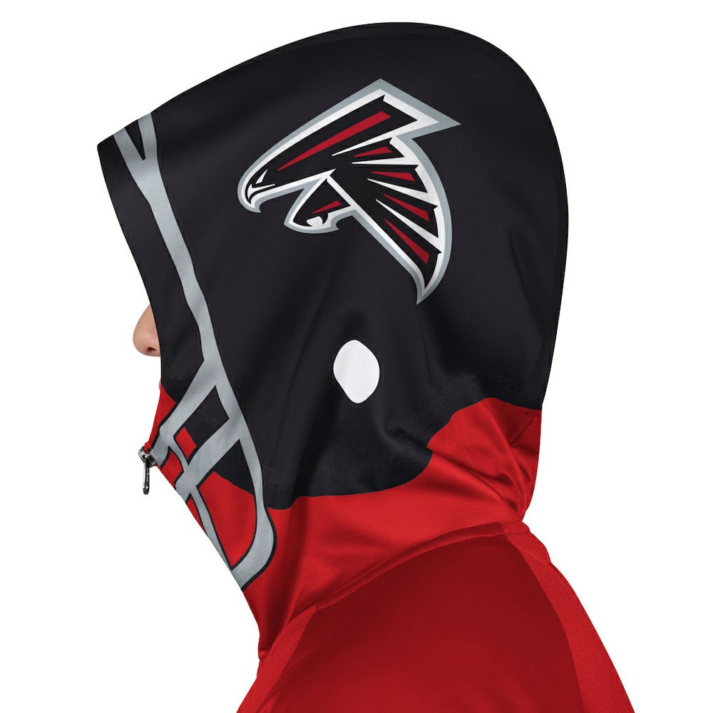 Atlanta Falcons Pro Player Helmet Full-Zip Hooded Track Jacket - Red/Black Jackets