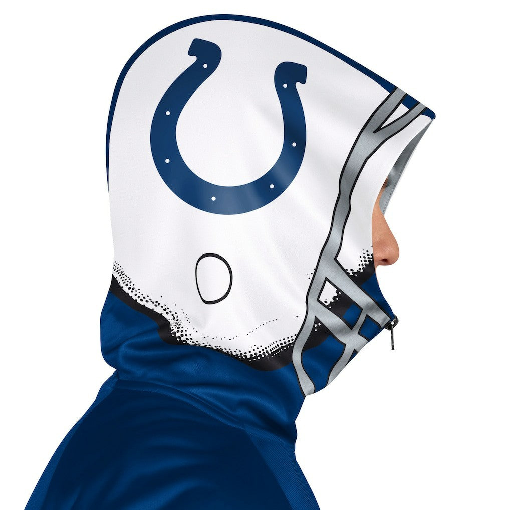 Indianapolis Colts Pro Player Helmet Full-Zip Hooded Track Jacket - Royal/White Jackets