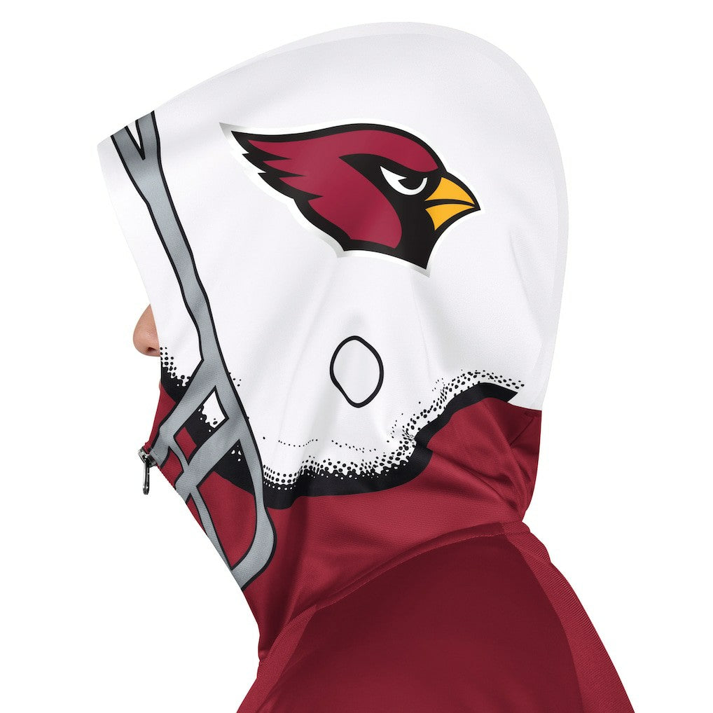 Arizona Cardinals Pro Player Helmet Full-Zip Hooded Track Jacket - Cardinal/White Jackets