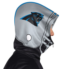 Carolina Panthers Pro Player Helmet Full-Zip Hooded Track Jacket - Black/Silver Jackets