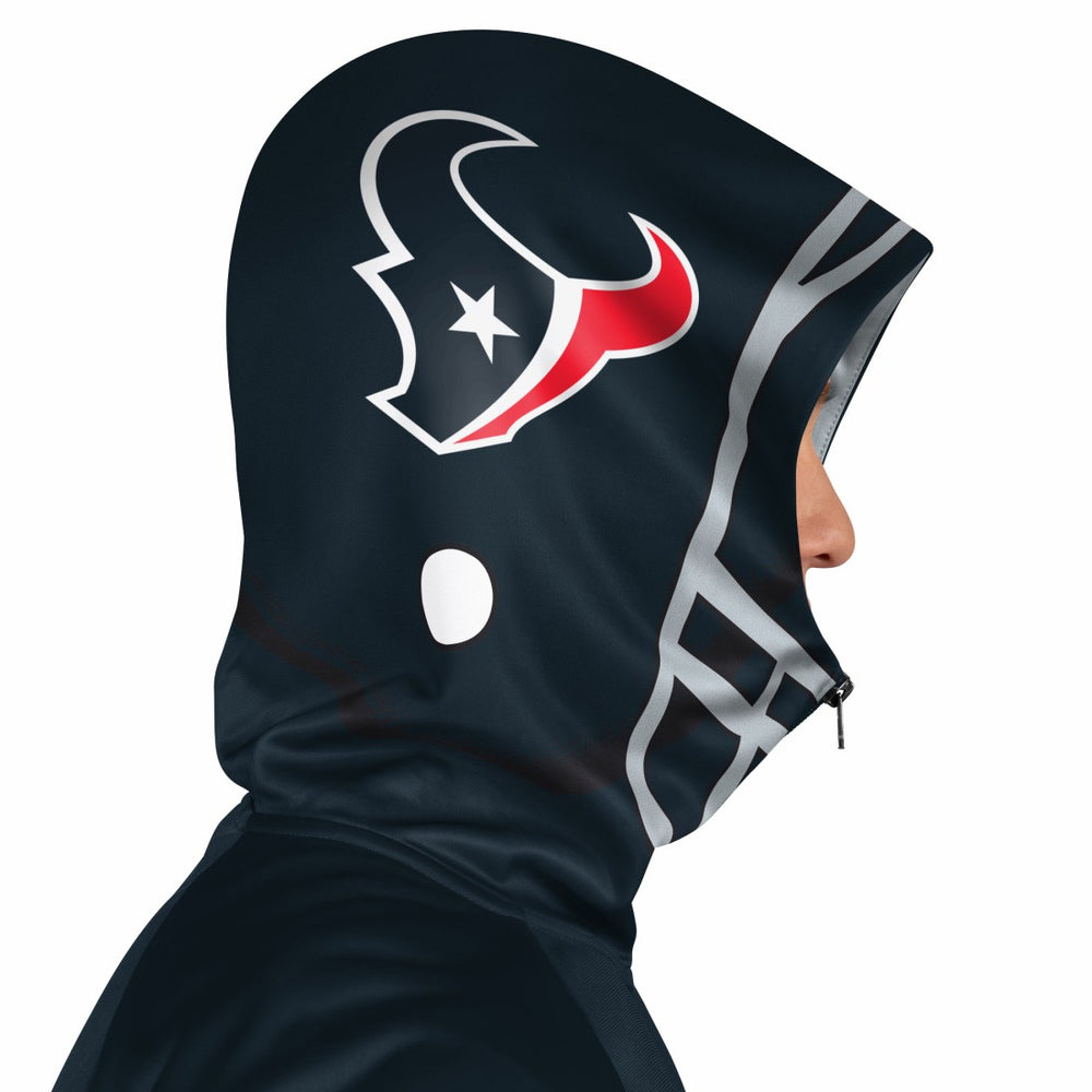 Houston Texans Pro Player Helmet Full-Zip Hooded Track Jacket - Navy/Red Jackets