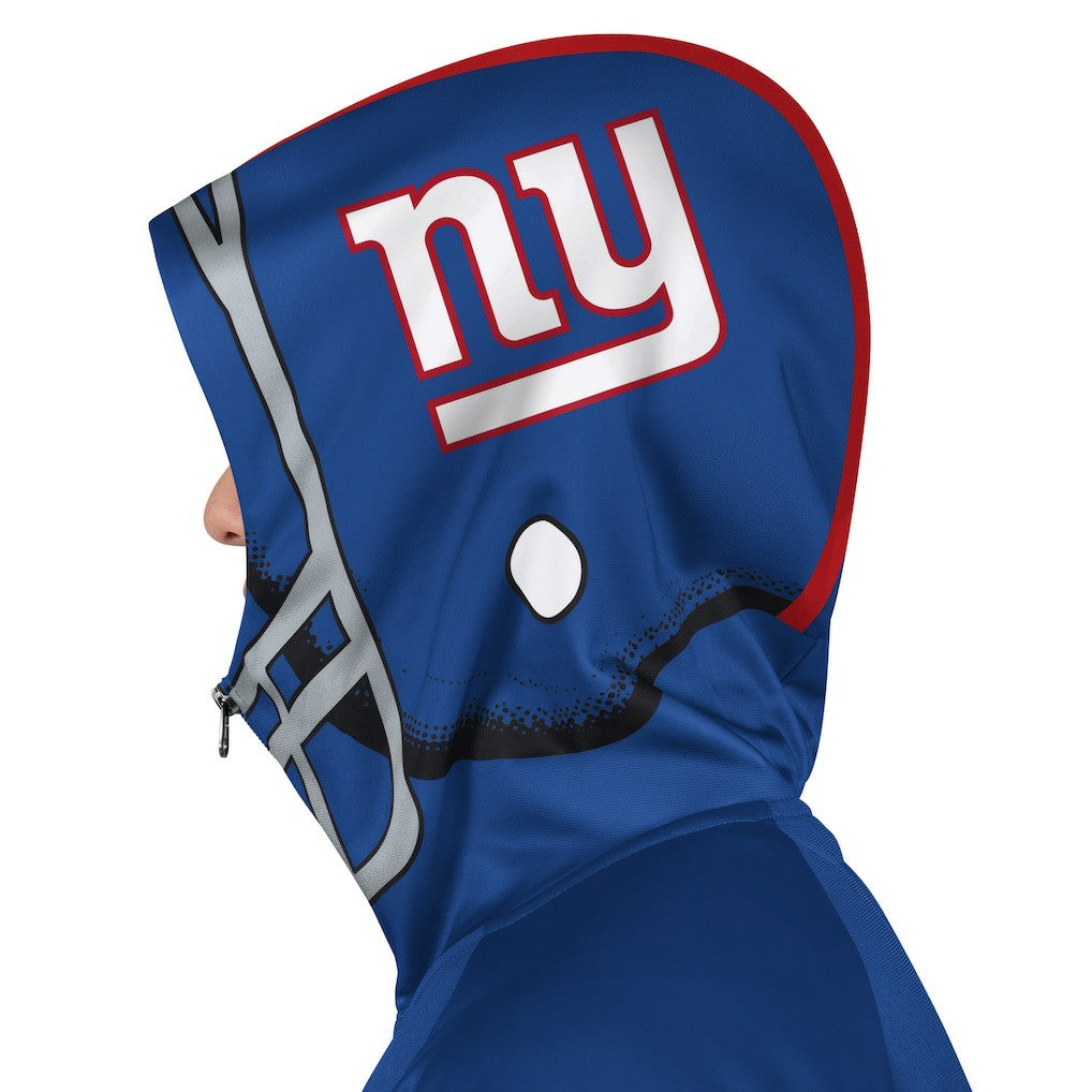 New York Giants Pro Player Helmet Full-Zip Hooded Track Jacket - Royal/Red Jackets
