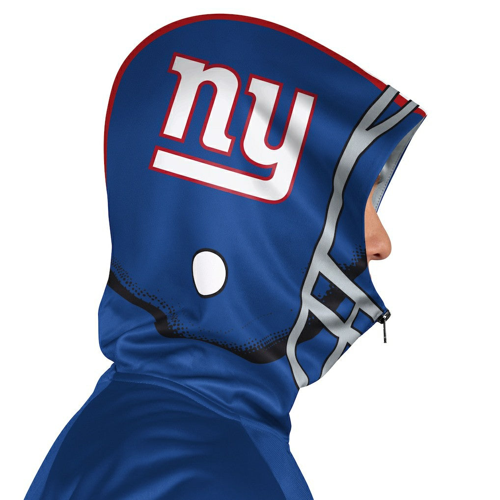 New York Giants Pro Player Helmet Full-Zip Hooded Track Jacket - Royal/Red Jackets