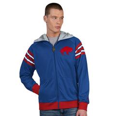 Buffalo Bills Pro Player Retro Helmet Full-Zip Hooded Track Jacket - Royal/Red Jackets