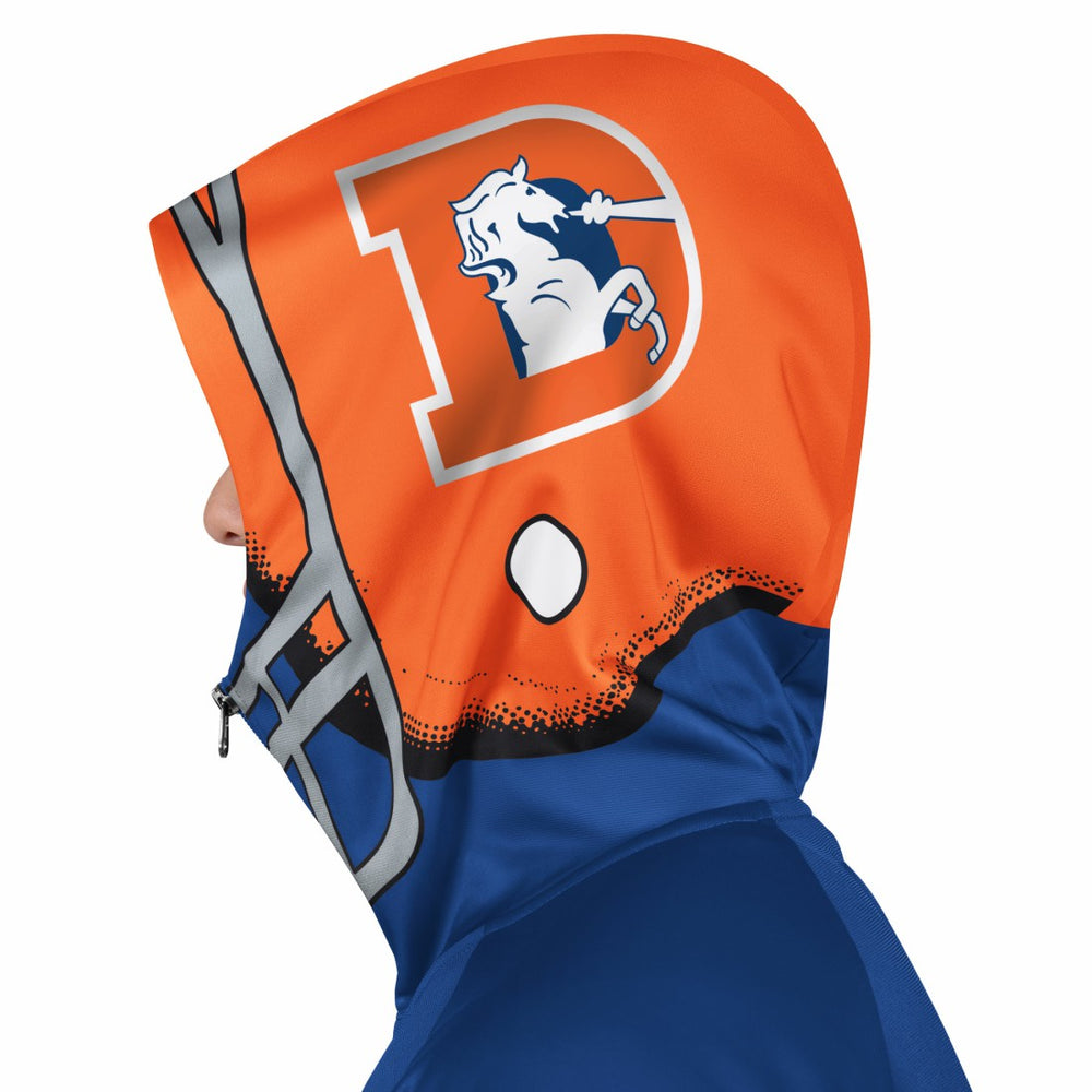 Denver Broncos Pro Player Retro Helmet Full-Zip Hooded Track Jacket - Royal/Orange Jackets