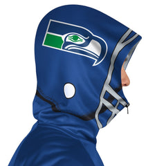 Seattle Seahawks Pro Player Retro Helmet Full-Zip Hooded Track Jacket - Royal/Green Jackets