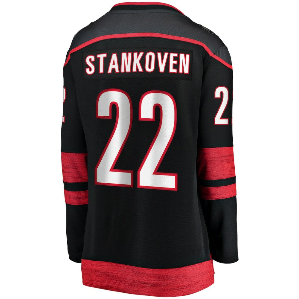 Logan Stankoven Carolina Hurricanes Fanatics Women's Home Breakaway Player Jersey - Black | US 202999999