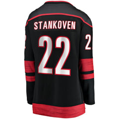 Logan Stankoven Carolina Hurricanes Fanatics Women's Home Breakaway Player Jersey - Black | US 202999999