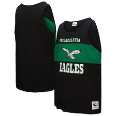 Philadelphia Eagles Retro Colorblock Tank Top - Black Tops