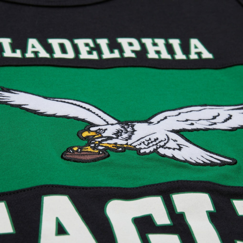 Philadelphia Eagles Retro Colorblock Tank Top - Black Tops